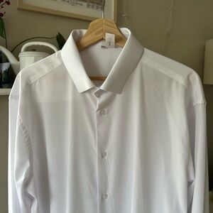 State and Liberty Performance Men's White Dress Shirt - Classic Button-Down